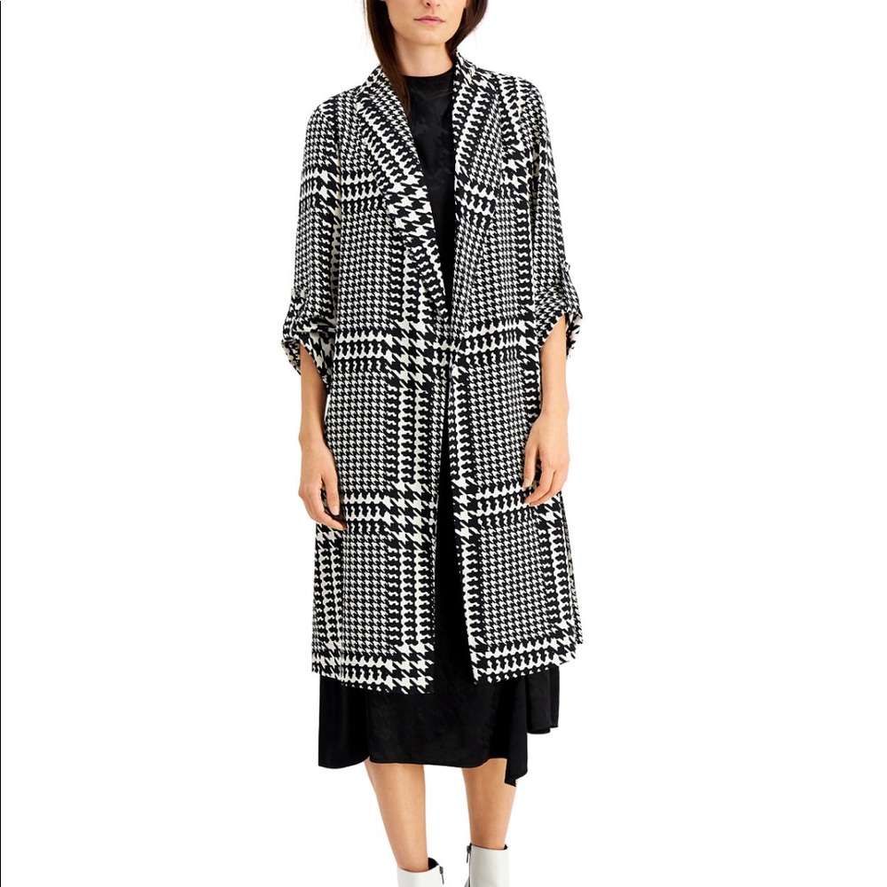 Alfani Plaid Duster Jacket